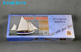 Barcos eléctricos/RC Spray Boston Escala de navegación 1/30 666 mm Modelo de madera Boat Boats