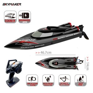 Barcos eléctricos/RC WLtoys WL916 Barco RC de alta velocidad 60 km/h Barcos de control remoto 2,4 GHz Barco RC Juguete de regalo para niños adultos Capsize Alarma de batería baja 230214