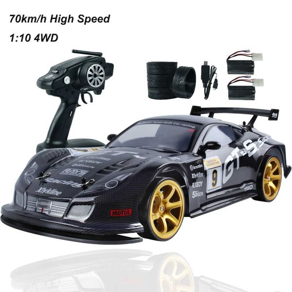 Voiture électrique / RC 1 10 4WD REMOTO COMPORT CAR 70KM / H HAUTE VITESSE RAGIDE RÉLÉCORIE COMMAN SIMULATION GTR CAR TOY TOY OFFROAD RC CAR KIDS TOYS T240422