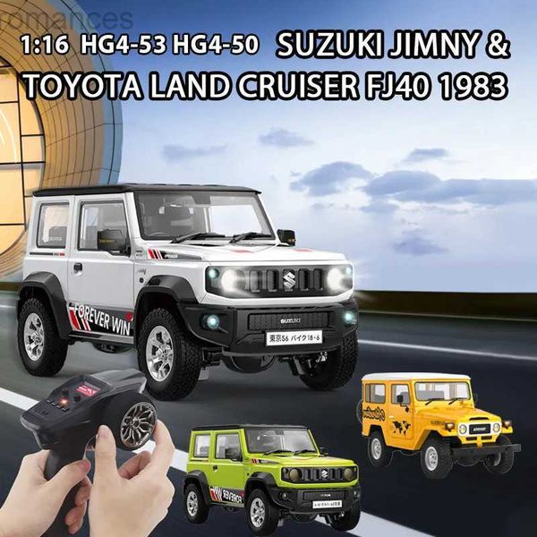 Electric/RC Car 1/16 HG4-50 Vehículos todoterreno RC 4x4 Toyota Land Cruiser FJ40 1983 Crawler de control remoto HG4-53 Suzuki Jimny Cars Toy para niños 240411