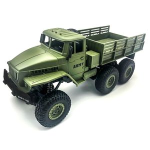 Voiture électrique RC 1/16 camion militaire RC à grande vitesse 2 4G télécommande à six roues modèle de véhicule d'escalade hors route jouet pour enfants cadeau d'anniversaire 221122