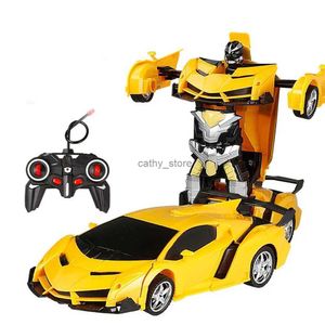 Voiture électrique/RC 1 18 télécommande transformant la voiture robot de déformation à un bouton jouets pour enfants de 3 à 11 ans comme cadeaux jouets pour garçons L2403