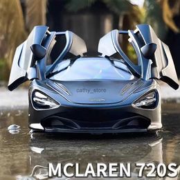 Coche eléctrico/RC 1/24 McLaren 720S modelo de coche de juguete de aleación fundido a presión con luz de sonido modelo de coche para niños juguete regalos de cumpleaños colección decoración L231223