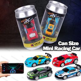 Voiture électrique RC 1/58 Rc Mini Racing 2 4G haute vitesse, taille de boîte, véhicule de contrôle électrique, micro jouet, collection cadeau pour garçons 231013
