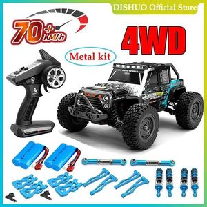Electric/RC CAR 16103PRO 1 16 4WD RC -auto met LED 2.4G Remote Control Cars 70 km/u High Speed Drift Monster Truck voor kinderen VS WLTOYS 144001 TOET TOOT T24042222