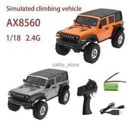 Elektrische/RC Auto 2.4g Ax8560 1/18 Rtr Waterdichte Rc Auto Volledige Proportionele Rock Crawler Led Licht Off-road Klimmen Truck Voertuigen Modellen ToysL2403