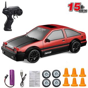 Elektrisches RC-Auto 2 4G Drift Rc 4WD RC Hochgeschwindigkeitsspielzeug Fernbedienung Modell AE86 Fahrzeugrennen Kinder Weihnachtsgeschenk 231013