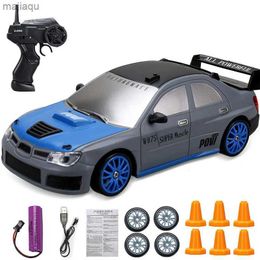 Electric/RC CAR 2.4G RC -auto met LED -verlichting 4WD Remote Control Drift Car Professional Racing Toy GTR Model AE86 Childrens Christmas Giftl2404