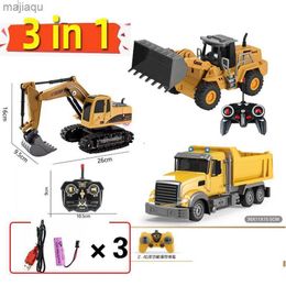 Electric/RC CAR 3-in-1 op afstand bestuurde gebouw 1 40 RC Truck Excavator Truck Wireless Electric Dump Truck Boy Birthday Giftl2404