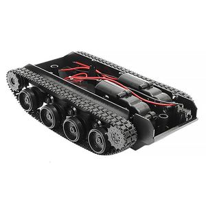 Eléctrico / RC Car 3V-7V Rc Tank Smart Robot Tank Car Chasis Kit Rubber Track Crawler para Arduino SCM 130 Motor Diy Robot Juguetes para niños 230713