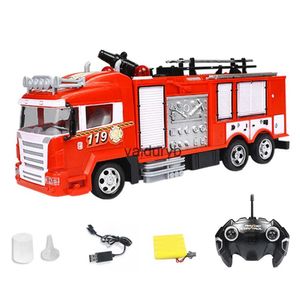 Coche eléctrico/RC 4 canales 2.4G Simulación de coche controlado por radio Control remoto Camión de bomberos Camión de bomberos con función de pulverización Modelo de coche de control remotovaiduryb