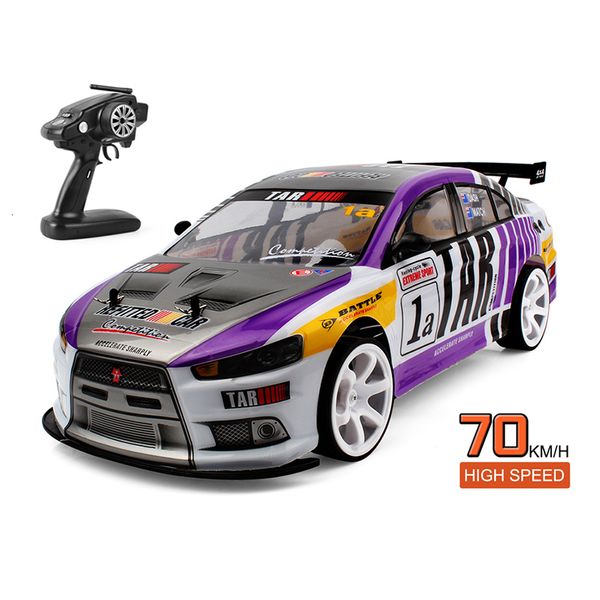 Voiture RC électrique 70KM H Haute Vitesse RC Drifting Un clic Accélération 1 10 4WD Télécommande Racing Big Off road Modèle jouets pour Enfants 230801