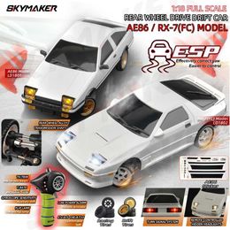 Electric/RC Car AE86 Modelo LD1801 RX-7 FC LD1802 1 18 RC CAR DE DIRECTA 1/18 2.4G Control remoto en la carretera ESP Gyroscope LED Mini RC Racing Car Toys T240422