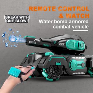 Elektrische RC Auto Gepantserde 2 4G RC Kinderen Speelgoed Afstandsbediening voor Jongens Gebaar Gecontroleerde Water Bom Tank Elektrische kid Speelgoed Gift 230728