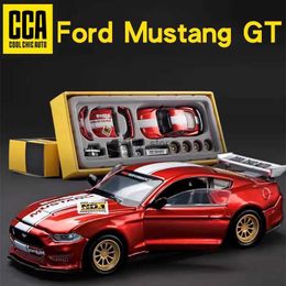 Voiture électrique/RC CCA 1/42 2018 Ford Mustang GT, modèle de voiture en alliage moulé sous pression, série de Modification, véhicule Miniature, jouet de Collection, CarL231223