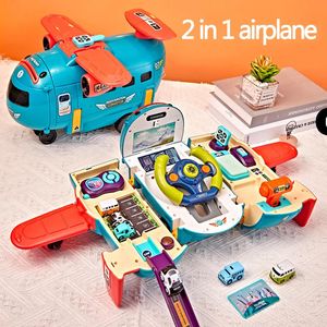 Coche eléctrico RC Niños Deformación Juguete Avión Modelo Multifunción Bebé Educación temprana Conducción Simulación Niño Regalo 231218