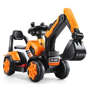 Electric RC Car Children s electric car toy engineering old battery double drive with remote control knight excavator Russia free shipp 230308