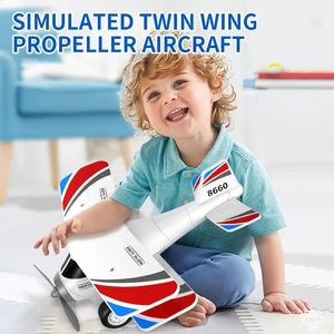 Coche eléctrico RC Juguete inercial para niños Niño Gran simulación Avión Modelo Avión 231218