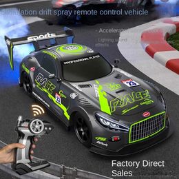 Eléctrico / RC Coche Cross Border 2.4G Simulación Coche RC Drift Spray Control remoto de alta velocidad Coche Racing Luz Efecto de sonido Juguetes para niños T240325