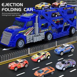 Voiture électrique RC à Double pont, conteneur, camion, Transport, éjection, stockage pliable, alliage, modèle de Simulation, jouet pour garçon, 231218