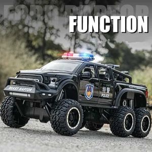 Electric/RC CAR Electric/RC CAR 1/28 Ligloy Modified off-road voertuigmodel Die Cast Metal Toy Police Car Model Series Ford Raptor F150 Gift WX5.26