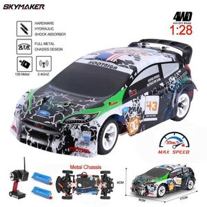 Electric/RC Auto Electric/RC CAR WLTOYS K989 RC RACING DRIFT CAR 1 28 4WD OFF-ROAD ADVOER 2,4G High-Speed ​​30 km/H Alle Legering RC CAR 1/28 DRIFT PULT CAR TOY WX5.26