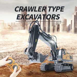 Electric RC Car Excavator Truck 1 20 11ch Crawler 2 4G Engineering Voertuig speelgoed afstandsbediening voor jongens Elektronische geschenken 221122