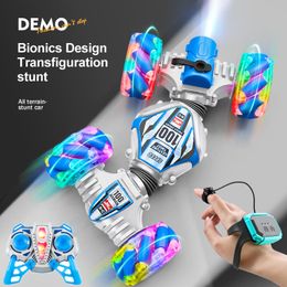 Elektrisch/RC auto high-tech RC afstandsbediening auto horloge handgebaren 360° roterende off-road klimmen stunt uitlaat steekvlam muziek Jongen speelgoed 230807