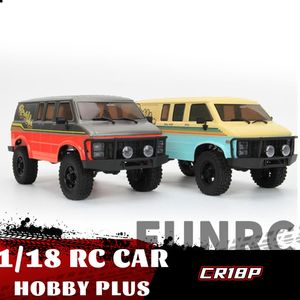 Elektrische RC Auto HOBBY PLUS WD 2 4GHz 1 18 CR18P ROCK VAN RC Afstandsbediening Model Voertuigen Platte Sport Kinderen Volwassenen Speelgoed Gift 230731