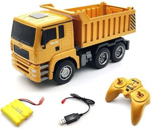 Voiture RC électrique HUINA 1332 1 18 RC Camion Dump 6CH mini jouets télécommandés pour garçons anniversaire cadeau de Noël véhicules de construction 221122