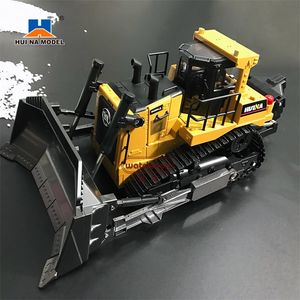 Voiture électrique RC Huina 1569 Rc Bulldozer 1 16 rc Camion Télécommande Pelle 8 Canaux Radio Ingénierie Véhicule Jouets pour Garçons 220829