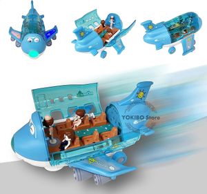 Voiture électrique RC pour enfants, avion, jouet, bosse, aller avec lumières, sons, véhicule de jeu, jouets pour garçons et filles, 3 à 12 avions, bébé 231218