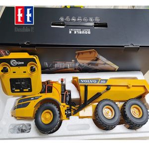 Voiture électrique RC Grand camion RC 1 20 Double E E591 A40G Rc Dumper Trucks Télécommande Tracteur Articulé Dump Engineering jouets 231030