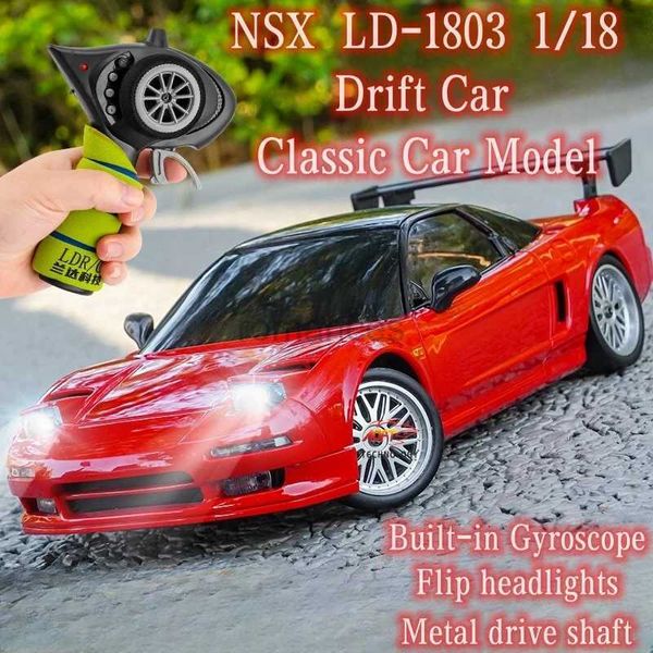 Voiture électrique / RC LDRC LD1803 NSX 1 18 2,4g Remote Control Car Drift simulé du gyroscope LED GROUPE LEUR TOUELLE ÉLECTRIQUE CORD 240424