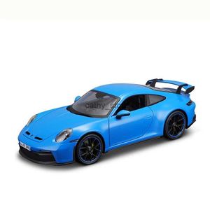 Coche eléctrico/RC Maisto 1 18 2022 Porsche 911 GT3 coche en miniatura de aleación modelo estático clásico fundido a presión colección regalo juguete GiftL231223