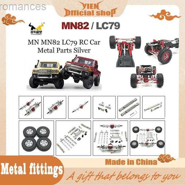 ELECTRIC/RC CAR METAL METAL SILVACIÓN El kit de ensamblajes delanteros y traseros para MN Model 1/12 MN82 LC79 MN78 Piezas de automóvil RC rojo 240411