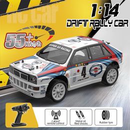 Elektrische RC Auto MJX 14301 14302 RC 1 14 Drift Rally 2.4G 4WD Buggy Metalen Chassis Hydraulische Schokdemper afstandsbediening Speelgoed 230607