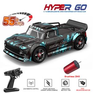 Voiture électrique/RC MJX Hyper Go 14301 14302 1 14 RC Car 2.4G High Speed Drift Rally Car Brushless 4WD Off-Road Monster Truck Toys 230728