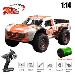 Elektrische RC Auto Q130 RC 1 14 Desert Pull 4x4 Off road Truck 2 4G Hoge snelheid Rc Drift Afstandsbediening Speelgoed Voor Jongens Kinderen l230801