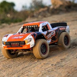 Electric/RC CAR Q130 RC CAR 1/14 70 km/H 4WD Off-road Borstelloze motor Motor afstandsbedieningsauto's Hoge snelheid Drift PickupTruck Volwassenen Kids Toys 240424