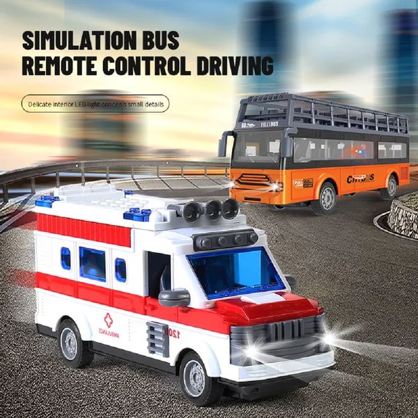 Coche eléctrico RC RC Bus 1/30 Control remoto City Express Tour de alta velocidad Modelo escolar 27 MHz Máquina controlada por radio Juguetes para niños 231019