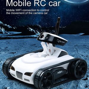 Voiture électrique/RC RC caméra réservoir FPV WIFI qualité en temps réel Mini RC voiture HD caméra vidéo télécommande Robot voiture intelligente APP jouets sans fil 231115