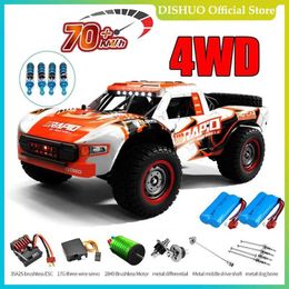 Electric/RC CAR RC CAR OFF ROAD 4x4 50 km/u of 75 km/u Hoge snelheid Brushless Motor Monster Truck 1/16 Desert/Snow Racing Drift Cars Toys for Boys T240422