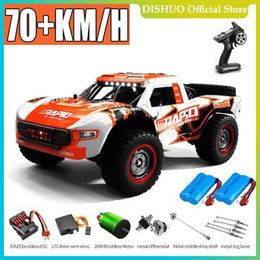 Electric/RC CAR RC CAR OFF ROAD 4x4 50 km/u of 70 km/u Hoge snelheid Brushless Motor Monster Truck 1/16 Desert/Snow Racing Drift Cars Toys for Boys T240423