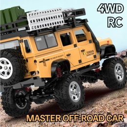 Voiture électrique/RC RC Car Simulation Alliage 4WD 1 28 2.4Ghz Télécommande Escalade SUV Moteur de réduction brossé Mini Modèle de véhicule tout-terrain Cadeaux 231130