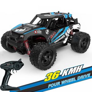 Voiture électrique/RC Voiture RC Jouet Super Haute Vitesse 36 KM/H 1 18 Monster Race Power Wheels Cool Drift LED Lumières Multijoueur Sport Enfant Anniversaire Cadeau De Noël 240314