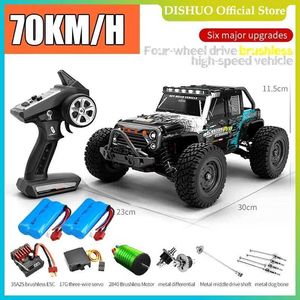 Electric/RC Car RC Cars 16103Pro 50 km/u of 75 km/u met LED 1/16 Brushless Moter 4WD Off Road 4x4 High Speed Drift Monster Truck Kids Toys Gift T240422