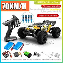 Electric/RC Car RC Cars 2.4G 390 Moter High Speed Racing met LED 4WD DRIFT Remote Control off-road 4x4 Truck Toys voor volwassenen en kinderen 124017 T240422