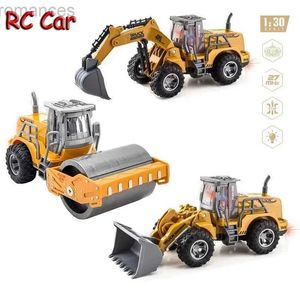 Electric/RC Car RC Cars Children Toys For Boys Remote Control Kids Toy Excavator Bulldozer Roller Radio Engineering Voertuig Geschenk 240412