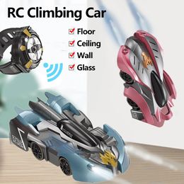 Elektrische RC Auto RC Klimmuur 2 4G Anti-zwaartekracht Klimmen Afstandsbediening 360 Roterende Stuntklimmer Auto Speelgoed voor kinderen Jongen Meisje Cadeau 231116